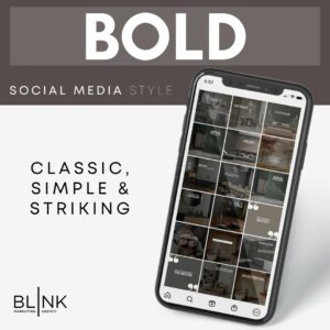 Content Examples of Bold Social Media Style by Blink Marketing