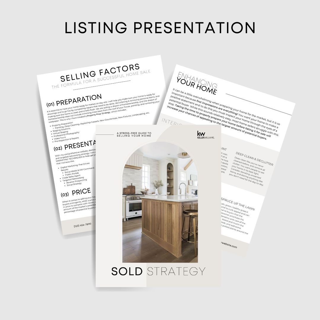 Real Estate Marketing Listing Presentations and Printable Marketing instant download