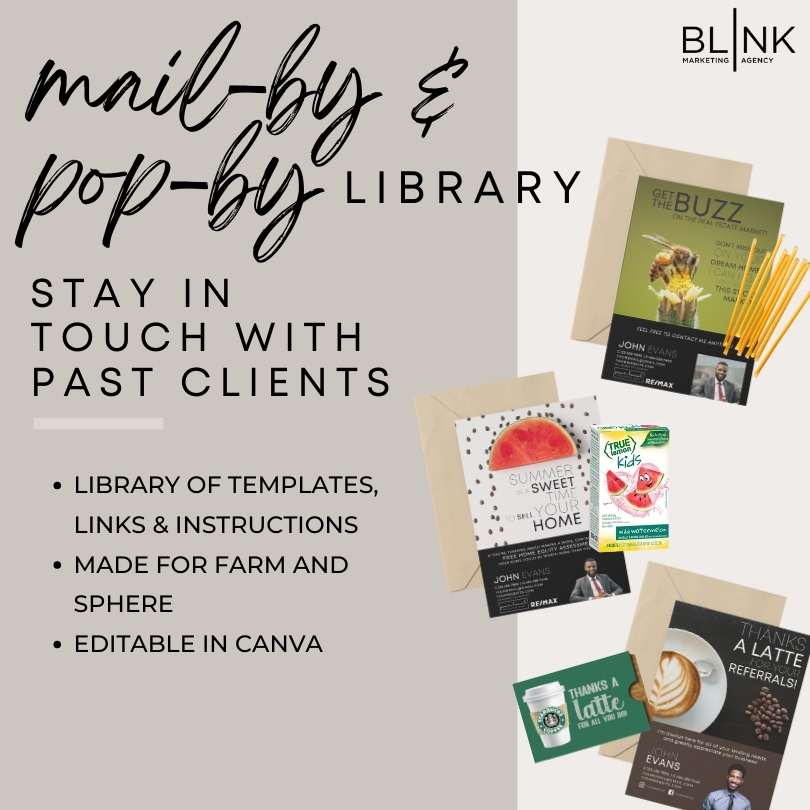 Blink mail-bys and pop-bys for realtors