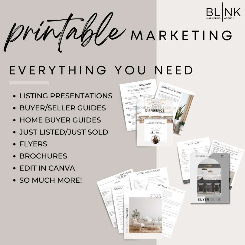 Blink printable marketing for realtors