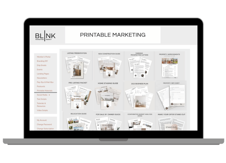 Blink marketing toolkit for real estate agents! Everything you need to succeed! All of the printable marketing you need for your real estate business!