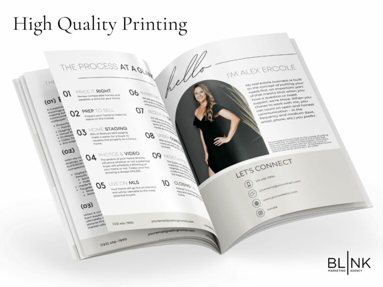 High quality listing presentation printing for realtors