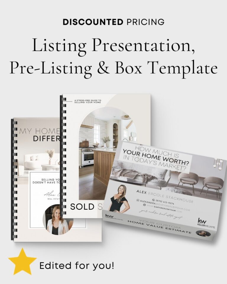 Presentation Trio custom edited for you! Realtor listing presentation, pre-listing packet & presentation box - by Blink Marketing Agency
