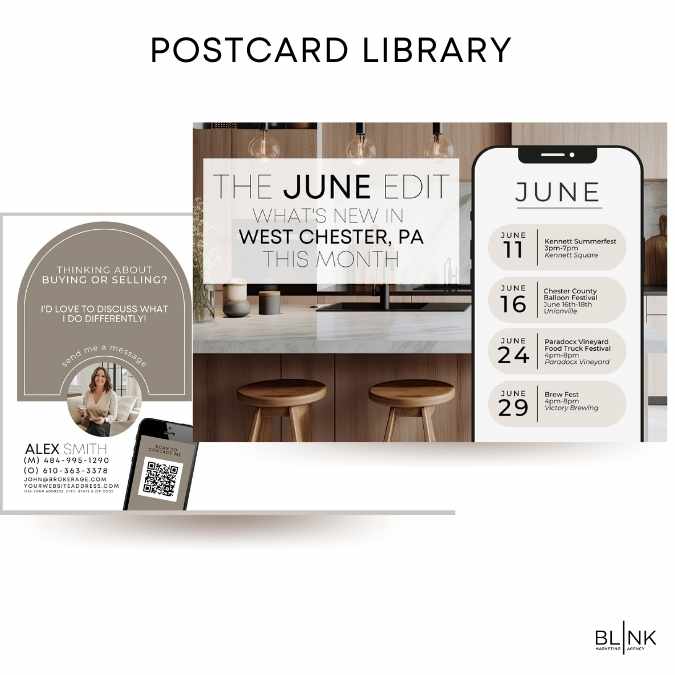 Postcard library for local lead gen and realtor farming - all done for you and ready to send!