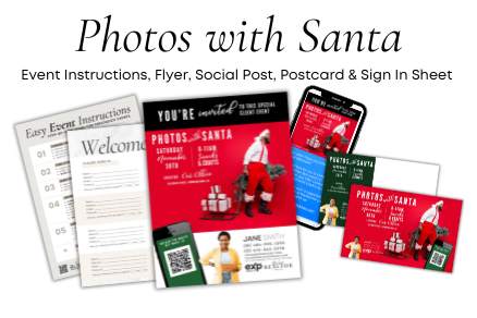 Photo Event with Santa - Client events for realtors fully editing and created by Blink Marketing Agency