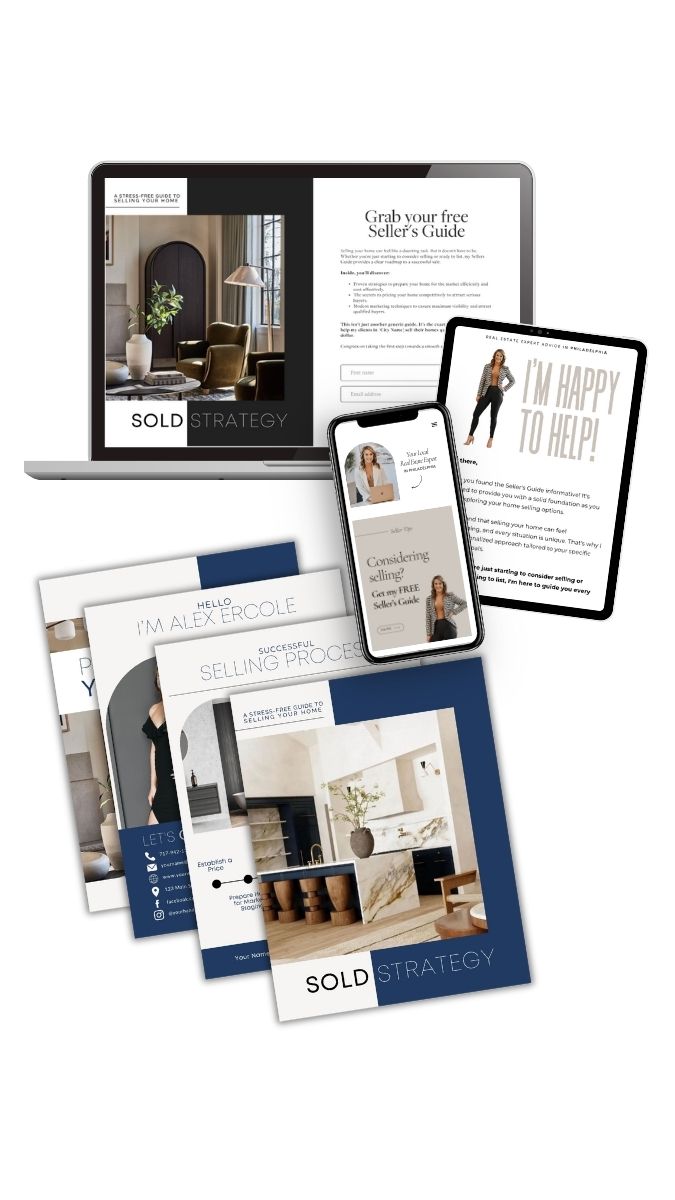 Lead capture campaign for realtors - landing page, email drips, social posts & free resources to give away!