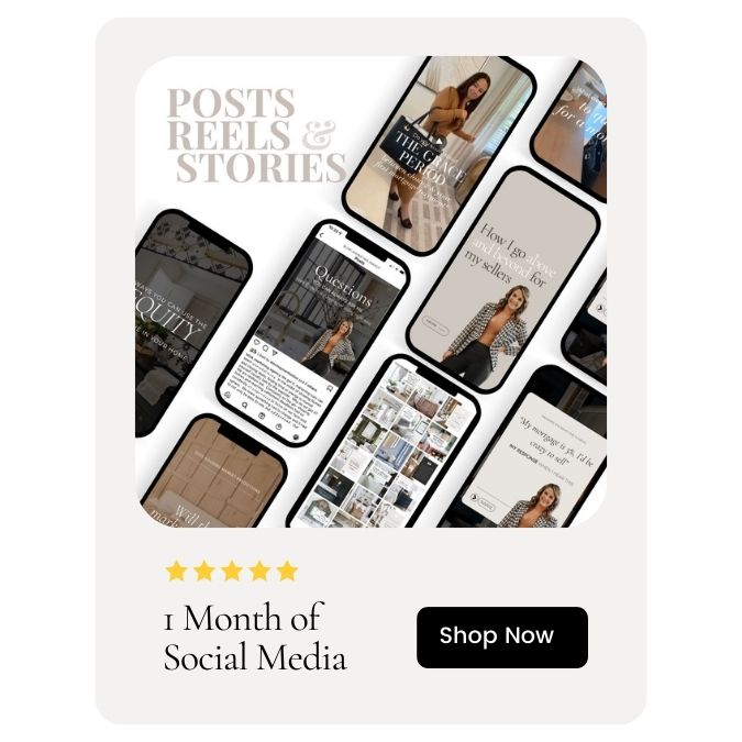 Realtor Social Media, Reels & stories for 1 month