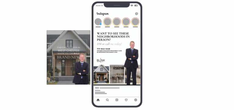 Realtor social media, customized and branded by the best real estate marketing company, Blink Marketing for realtors