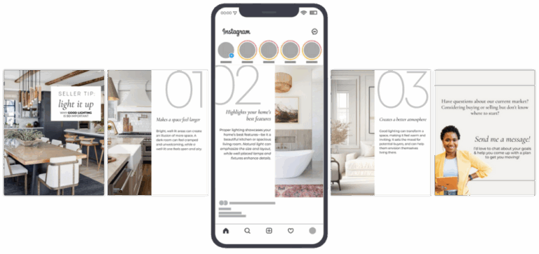 Realtor social media, customized and branded by the best real estate marketing company, Blink Marketing for realtors