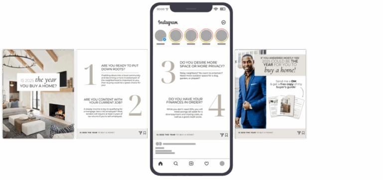 Realtor social media, customized and branded by the best real estate marketing company, Blink Marketing for realtors