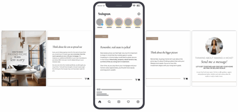 Realtor social media, customized and branded by the best real estate marketing company, Blink Marketing for realtors