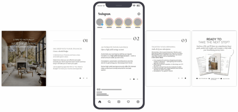 Realtor social media, customized and branded by the best real estate marketing company, Blink Marketing for realtors