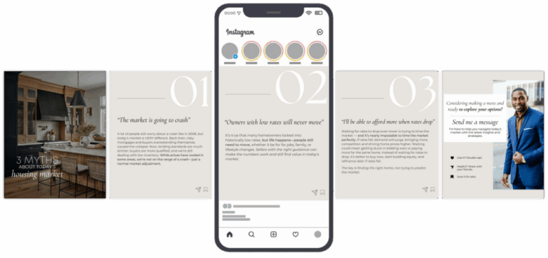 Realtor social media, customized and branded by the best real estate marketing company, Blink Marketing for realtors