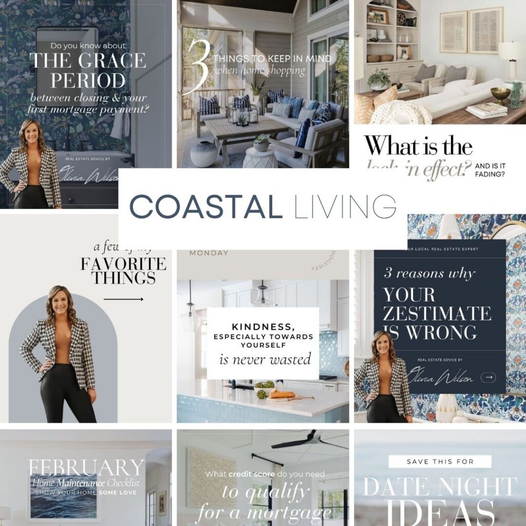 Coastal Living social media style by Blink Marketing for Realtors