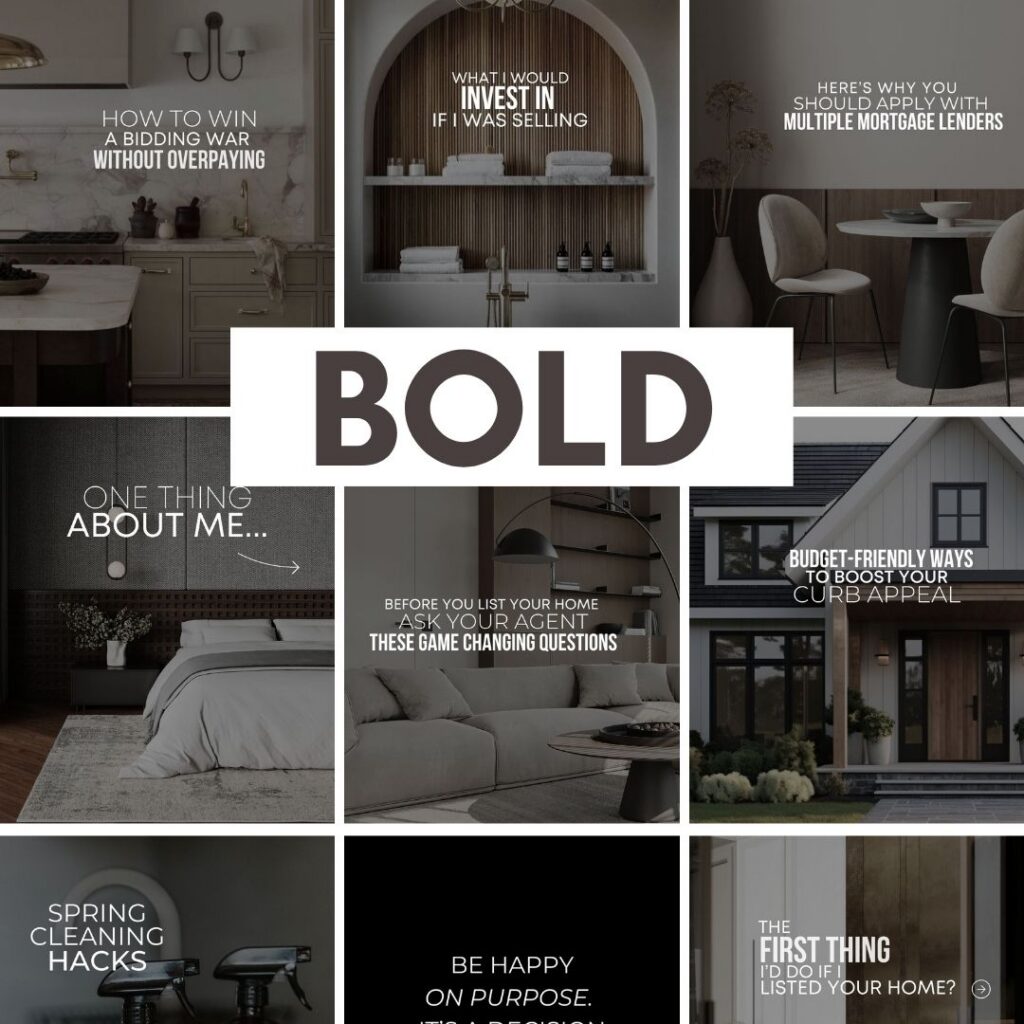 Bold social media style by Blink Marketing for Realtors