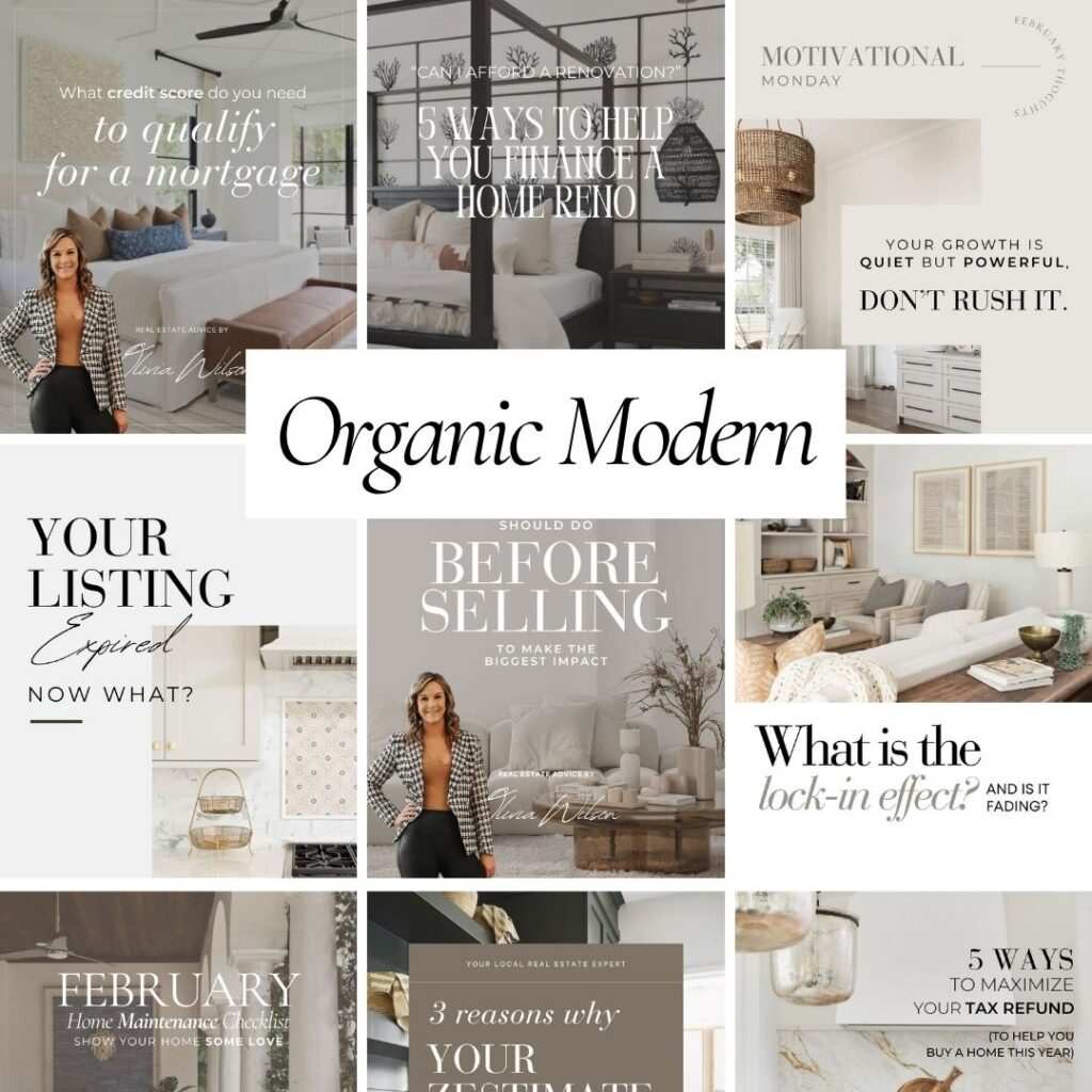 Organic Modern social media style by Blink Marketing for Realtors