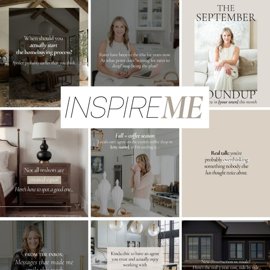 Inspire Me social media style by Blink Marketing for Realtors